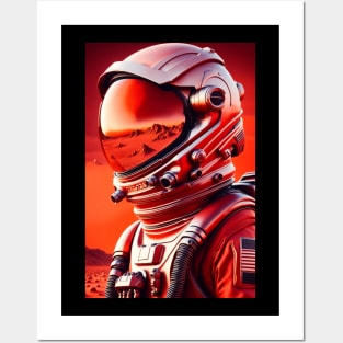 Mars Astronaut T Shirt Posters and Art